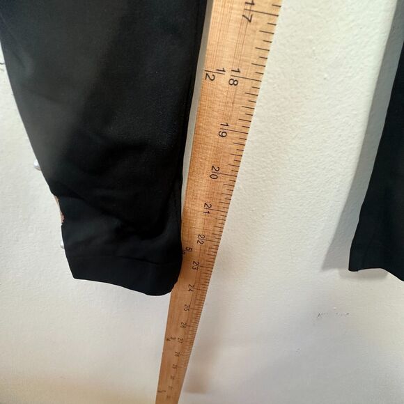 Wolford Sexy Black Linda Leggings Open Side Slit Tan & Pearl Embellishment Small - Picture 10 of 12